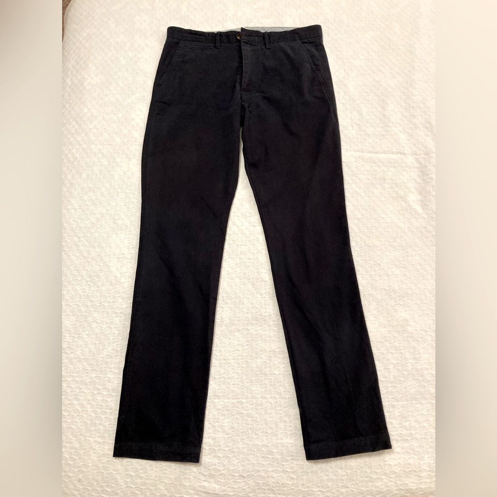 Stock Mfg Cotton Chinos, Navy, 32 waist